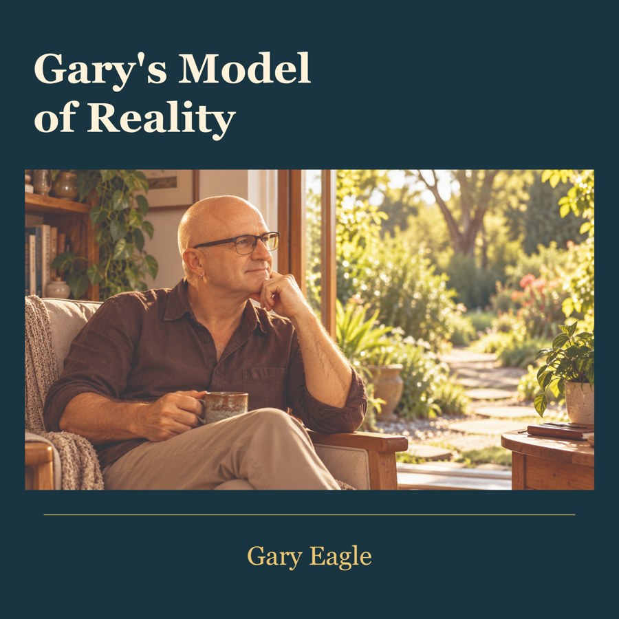 Gary's Model of Reality — illustrated book cover by Gary Eagle
