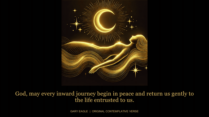 astral-projection-guide — gold-toned contemplative artwork with a gentle six-second light cycle