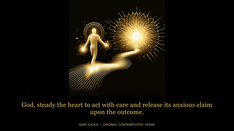 bhagavad-gita — gold-toned contemplative artwork with a gentle six-second light cycle