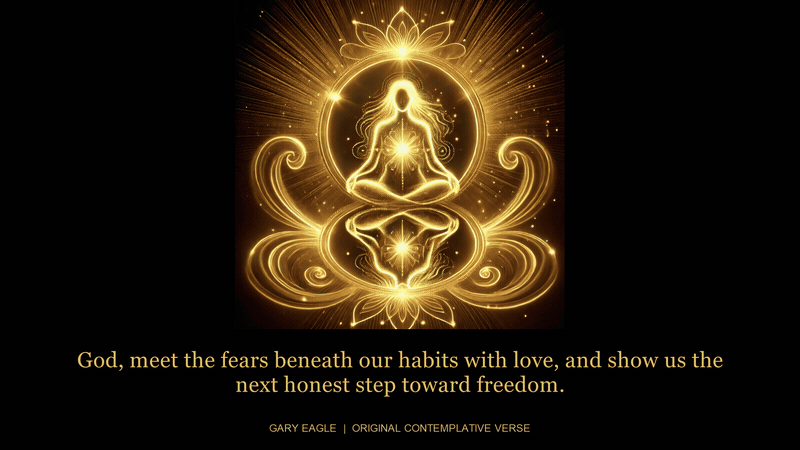 enneagram — gold-toned contemplative artwork with a gentle six-second light cycle