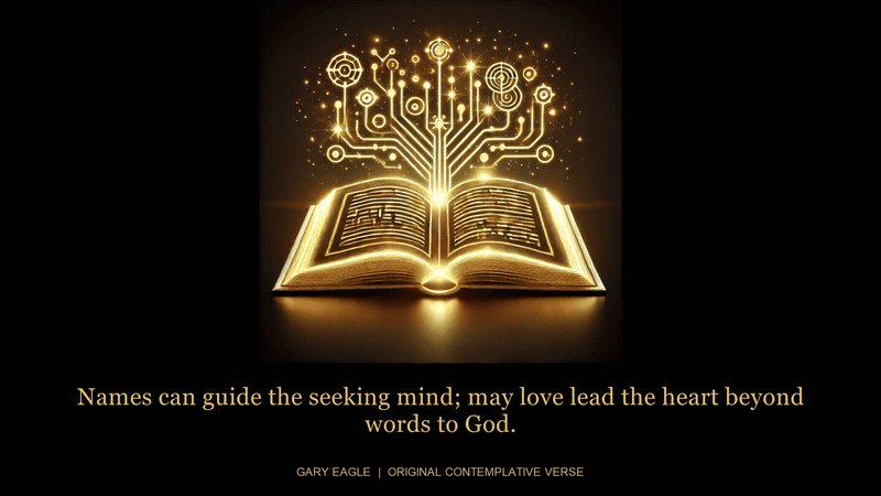 Golden contemplative artwork with a gentle six-second light cycle