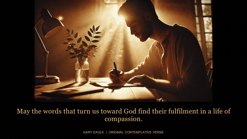 influential-writings — gold-toned contemplative artwork with a gentle six-second light cycle