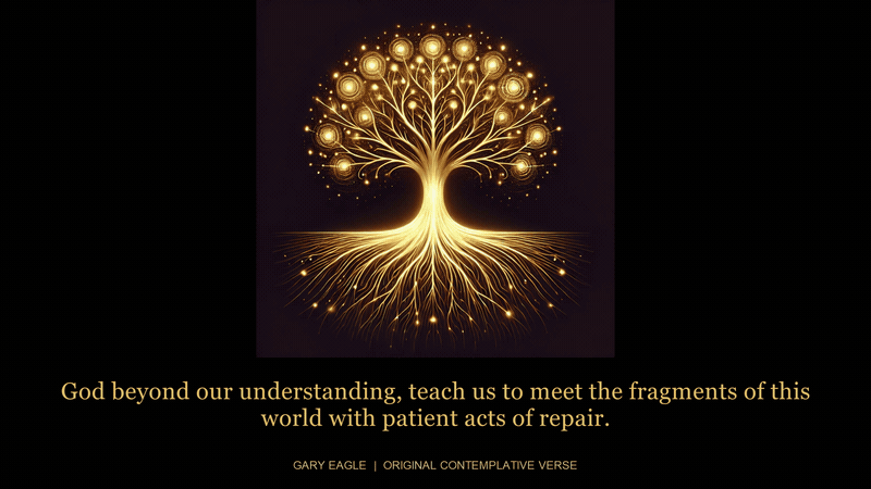 kabbalah — gold-toned contemplative artwork with a gentle six-second light cycle