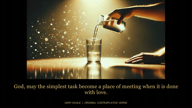 presence-of-god — gold-toned contemplative artwork with a gentle six-second light cycle