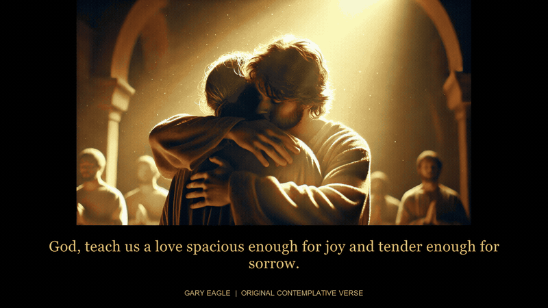 prophet — gold-toned contemplative artwork with a gentle six-second light cycle