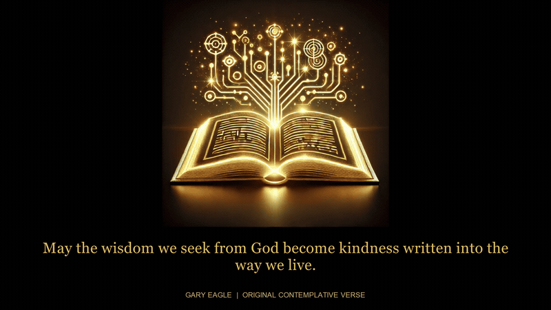 The Torah — gold-toned contemplative artwork with a gentle six-second light cycle